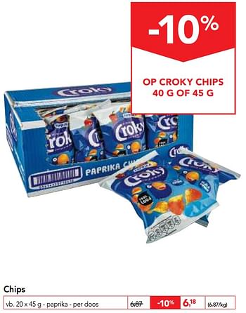 Promoties Chips paprika - Croky - Geldig van 29/11/2017 tot 12/12/2017 bij Makro