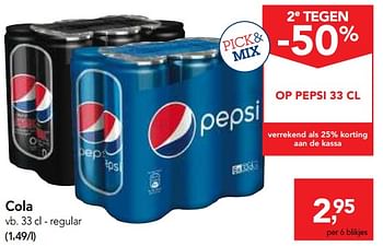Promotions Cola regular - Pepsi - Valide de 29/11/2017 à 12/12/2017 chez Makro