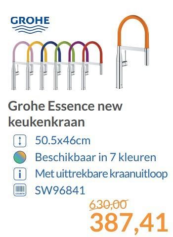 Promoties Grohe essence new keukenkraan - Grohe - Geldig van 01/12/2017 tot 31/12/2017 bij Sanitairwinkel