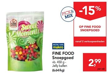 Promoties Snoepgoed jelly ballen - Fine Food - Geldig van 29/11/2017 tot 12/12/2017 bij Makro