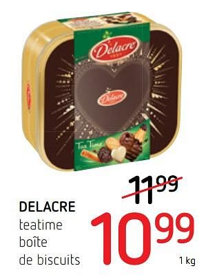 Promotions Delacre teatime boîte de biscuits - Delacre - Valide de 30/11/2017 à 13/12/2017 chez Spar (Colruytgroup)