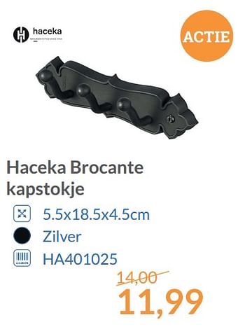 Promoties Haceka brocante kapstokje - Haceka - Geldig van 01/12/2017 tot 31/12/2017 bij Sanitairwinkel