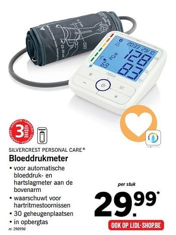 Lidl promotie: Bloeddrukmeter - SilverCrest (Gezondheid & Wellness) - Geldig tot 08/12/17 ...