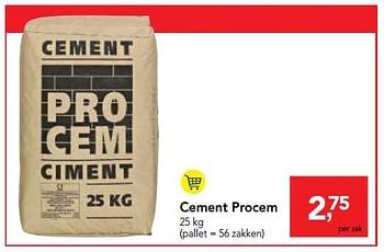 Promoties Cement procem - PROCEM - Geldig van 29/11/2017 tot 12/12/2017 bij Makro