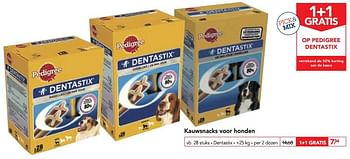 Promotions Kauwsnacks voor honden dentastix - Pedigree - Valide de 29/11/2017 à 12/12/2017 chez Makro