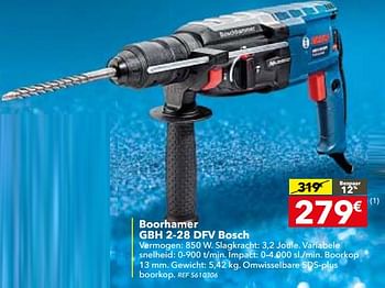 Promoties Boorhamer gbh 2-28 dfv bosch - Bosch - Geldig van 05/12/2017 tot 01/01/2018 bij BricoPlanit