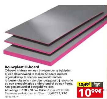 Promotions Bouwplaat q-board - Produit maison - BricoPlanit - Valide de 05/12/2017 à 01/01/2018 chez BricoPlanit