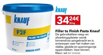 Promoties Filler to finish pasta knauf - Knauf - Geldig van 05/12/2017 tot 01/01/2018 bij BricoPlanit