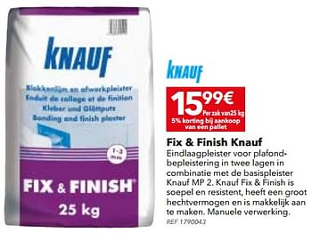 Promoties Fix + finish knauf - Knauf - Geldig van 05/12/2017 tot 01/01/2018 bij BricoPlanit