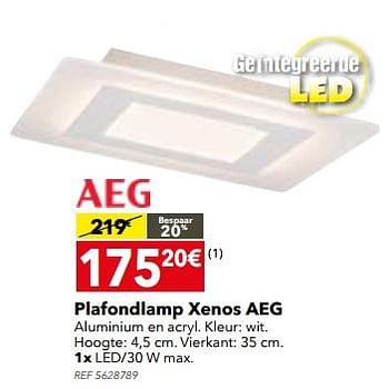 Promoties Plafondlamp xenos aeg - AEG - Geldig van 05/12/2017 tot 01/01/2018 bij BricoPlanit