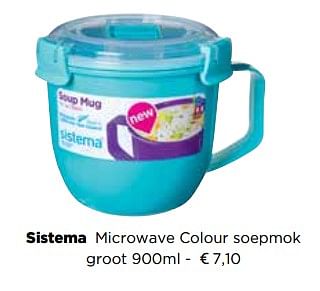 Promotions Sistema microwave colour soepmok groot - Sistema - Valide de 27/11/2017 à 31/12/2017 chez ShopWillems