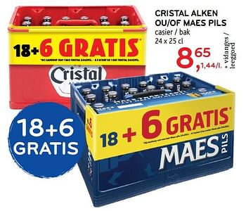 Promotions Cristal alken ou - of maes pils - Produit maison - Alvo - Valide de 29/11/2017 à 12/12/2017 chez Alvo