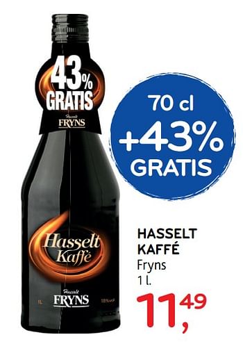 Promotions Hasselt kaffé fryns - Fryns - Valide de 29/11/2017 à 12/12/2017 chez Alvo