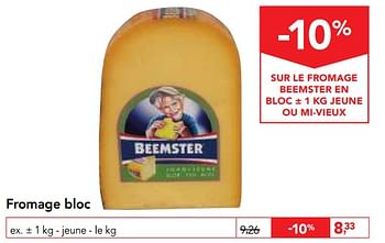 Promoties Fromage bloc - Beemster - Geldig van 29/11/2017 tot 12/12/2017 bij Makro