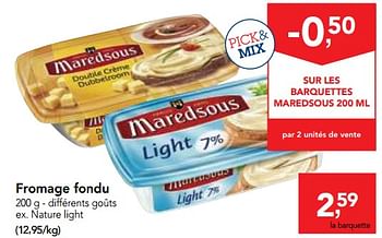 Promoties Fromage fondu - Maredsous - Geldig van 29/11/2017 tot 12/12/2017 bij Makro