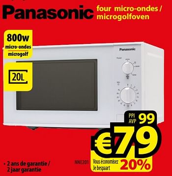 Promotions Panasonic four micro-ondes - microgolfoven nne201 - Panasonic - Valide de 01/12/2017 à 31/12/2017 chez ElectroStock