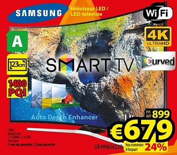 Promotions Samsung teléviseur led - led-televisie ue49mu6220 - Samsung - Valide de 01/12/2017 à 31/12/2017 chez ElectroStock