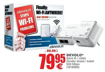 Promoties Devolo finally wifi anywhere - Devolo - Geldig van 28/11/2017 tot 11/12/2017 bij Cora