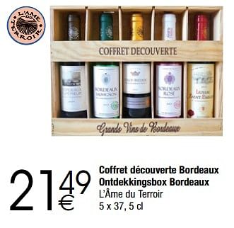 Promoties Coffret découverte bordeaux ontdekkingsbox bordeaux - Rode wijnen - Geldig van 28/11/2017 tot 24/12/2017 bij Cora
