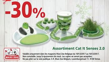 Promotions -30% assortiment cat it senses 2.0 - Cat-it - Valide de 10/12/2017 à 16/12/2017 chez Maxi Zoo