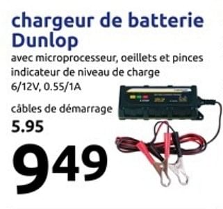 Berouw bescherming Klant Dunlop Chargeur de batterie dunlop - Promotie bij Action