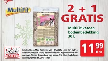 Promoties Multifit katoen bodembedekking - Multifit - Geldig van 10/12/2017 tot 16/12/2017 bij Maxi Zoo