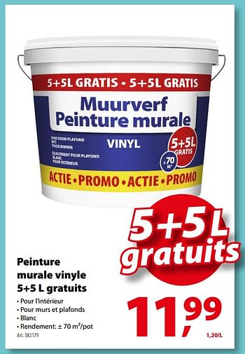 Promoties Peinture murale vinyle gratuits - Huismerk - Gamma - Geldig van 06/12/2017 tot 18/12/2017 bij Gamma