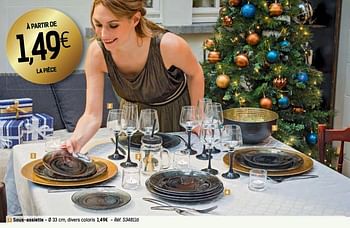 Promoties Sous-assiette - Huismerk - Carrefour  - Geldig van 24/11/2017 tot 24/12/2017 bij Carrefour