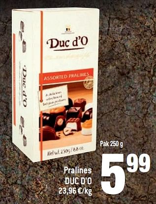 Promoties Pralines duc d`o - Duc D'O - Geldig van 22/11/2017 tot 01/01/2018 bij Match