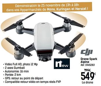 Robusto hazlo plano Cuota de admisión DJI Dji drone spark alpine - En promotion chez Carrefour