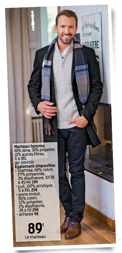 Manteau 2025 homme carrefour