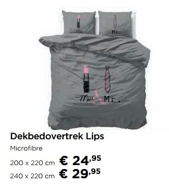 Promoties Dekbedovertrek lips - Huismerk - Molecule - Geldig van 24/11/2017 tot 31/12/2017 bij Molecule