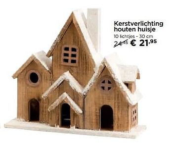 Promotions Kerstverlichting houten huisje - Produit maison - Molecule - Valide de 24/11/2017 à 31/12/2017 chez Molecule