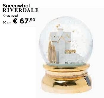 Promoties Sneeuwbol riverdale xmas goud - Riverdale - Geldig van 24/11/2017 tot 31/12/2017 bij Molecule