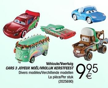 Promoties Véhicule-voertuigen cars 3 joyeux noel-vrolijk kerstfeest - Mattel - Geldig van 28/11/2017 tot 24/12/2017 bij Cora
