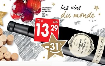 Promoties Amarone della valpolicella costa mediana d.o.c. 2012-2013 - Rode wijnen - Geldig van 22/11/2017 tot 01/01/2018 bij Match