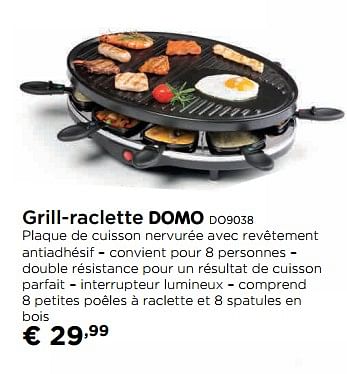 Promotions Grill-raclette domo do9038 - Domo - Valide de 24/11/2017 à 31/12/2017 chez Molecule