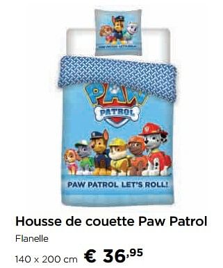 Promotions Housse de couette paw patrol - Produit maison - Molecule - Valide de 24/11/2017 à 31/12/2017 chez Molecule