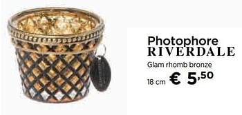 Promoties Photophore riverdale glam rhomb bronze - Riverdale - Geldig van 24/11/2017 tot 31/12/2017 bij Molecule