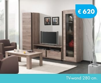 Promoties Tv wand - Huismerk - O & O Trendy Wonen - Geldig van 01/12/2017 tot 31/12/2017 bij O & O Trendy Wonen