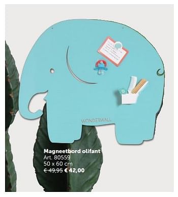 Promotions Magneetbord olifant - Produit maison - Zelfbouwmarkt - Valide de 05/12/2017 à 31/12/2017 chez Zelfbouwmarkt