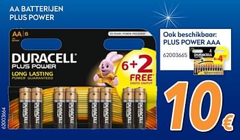 Promotions Duracell aa batterijen plus power - Duracell - Valide de 29/11/2017 à 29/12/2017 chez Krefel