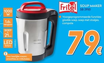Promotions Fritel soup maker sb 2950 - Fritel - Valide de 29/11/2017 à 29/12/2017 chez Krefel