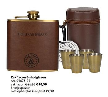 Promoties Zakflacon + shotglazen - Huismerk - Zelfbouwmarkt - Geldig van 05/12/2017 tot 31/12/2017 bij Zelfbouwmarkt