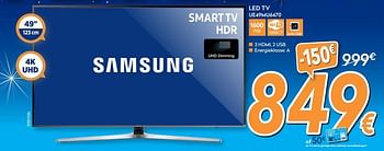 Promoties Samsung led tv ue49mu6470 - Samsung - Geldig van 29/11/2017 tot 29/12/2017 bij Krefel