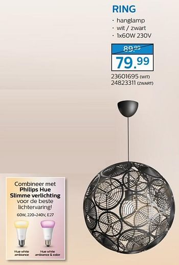 Promoties Ring hanglamp - Philips - Geldig van 05/12/2017 tot 09/01/2018 bij Supra Bazar