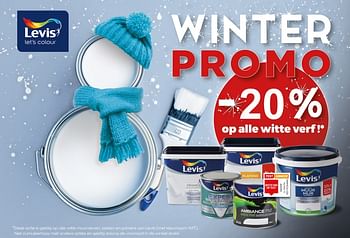 Promoties Winter promo -20% op alle witte verf! - Levis - Geldig van 05/12/2017 tot 09/01/2018 bij Supra Bazar