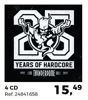 Promotions 4 cd years of hardcore - Produit maison - Supra Bazar - Valide de 05/12/2017 à 09/01/2018 chez Supra Bazar