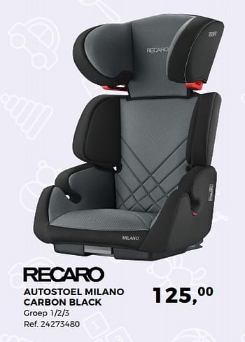 Promoties Autostoel milano carbon black - Recaro - Geldig van 05/12/2017 tot 09/01/2018 bij Supra Bazar