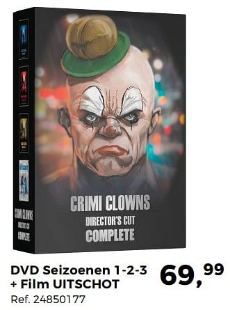 Promoties Dvd seizoenen 1-2-3 + film uitschot crimi clowns - Huismerk - Supra Bazar - Geldig van 05/12/2017 tot 09/01/2018 bij Supra Bazar